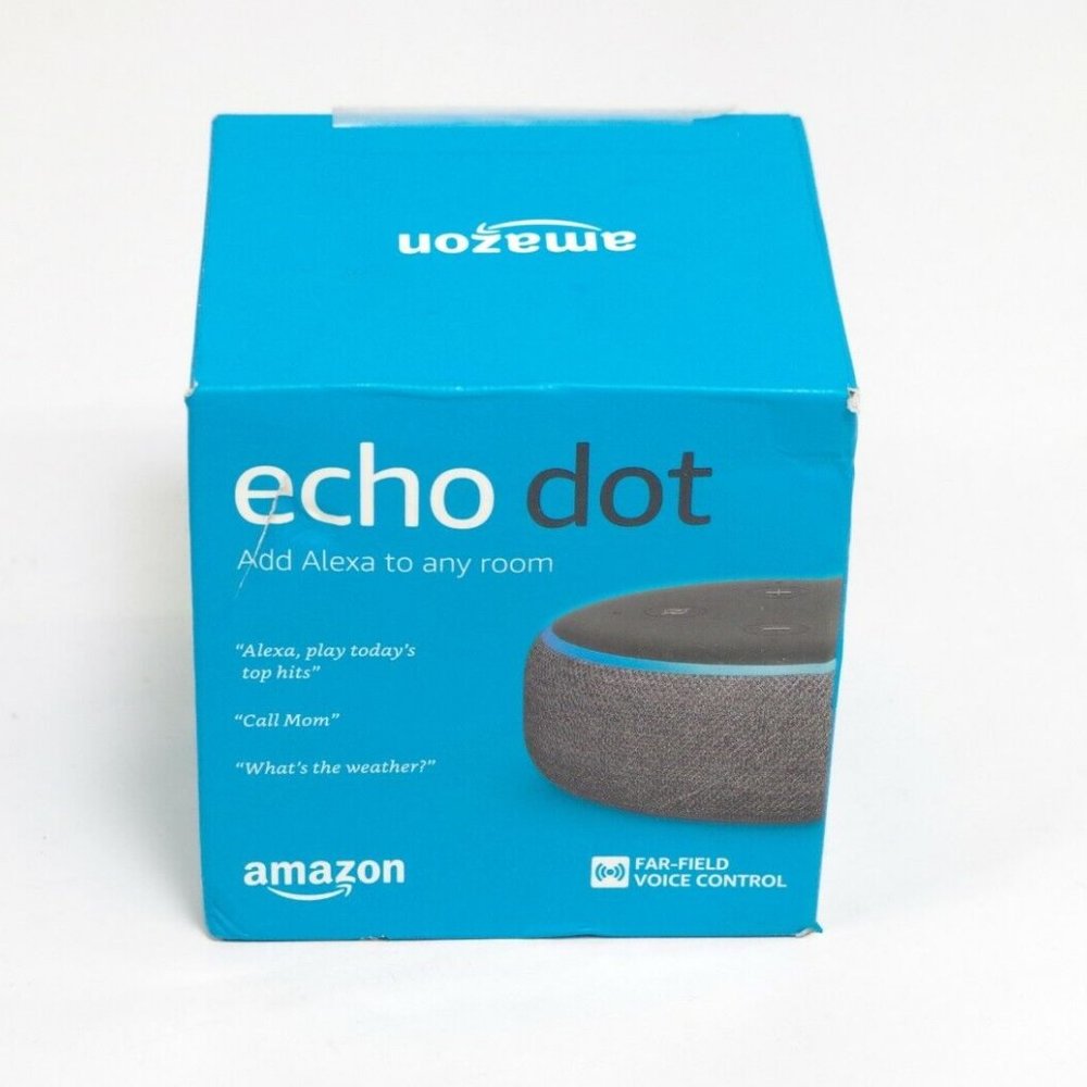 AMAZON ALEXA ECHO DOT 3RD GENERATION SMART HOME ASSITANT SPEAKER CHARCOAL NIB